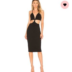 Revolve Little Black Midi Dress